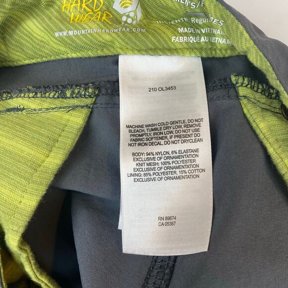 Mountain Hardware Womens 8 Regular Fit Lightweight Multi-Pocket Grey Tech Pants - Picture 5 of 9